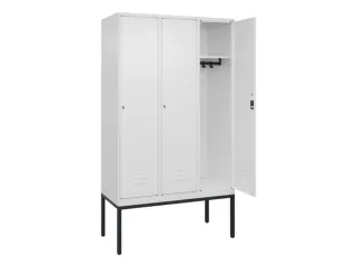 locker,HxBxD 2120x1200x500mm,3vak,vak B 400mm,cil.-slot,voetonderstel - 2