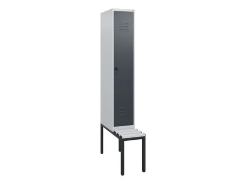 locker met bank,HxBxD 1950x300x815mm,1vak,vak B 300mm,draaigrendel