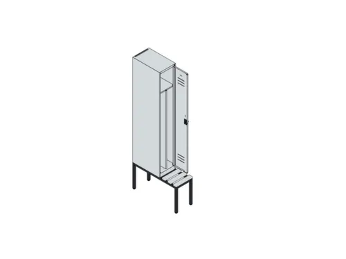 locker voor scheiding van kleding,HxBxD 2120x300x815mm,1vak