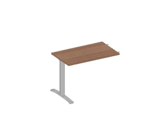 aanbouwtafel i.h.v. v. C-voet 620-820x1000x600mm canaletto-hout - 1