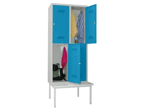 banklocker,dubbeldeks,HxBxD 2150x800x800mm,RAL7035,front RAL5012