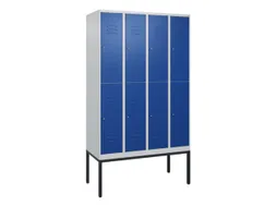 dubbeldekse locker,HxBxD 2120x1200x500mm,4x2vak.,vak B 300mm,cil.-slot