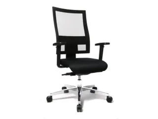 Bureaustoel Zwart Sitness 60 Netrug Armleuningen - 3