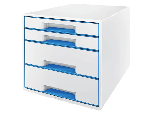 Ladenbox Leitz WOW Cube 4 laden wit/blauw