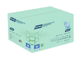 Handschoen Hynex nitril Bio M blauw 3.5gr 100 stuks - 4