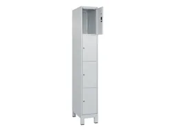 lockerkast,HxBxD 1950x300x500mm,1x4vakken,vak B 300mm,cil.-slot,voeten