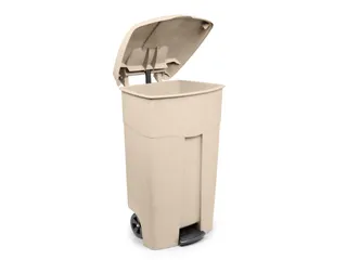 Verrijdbare Container Met Pedaal 125 Liter Creme - 1