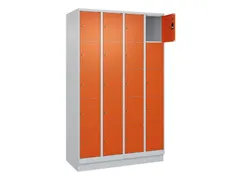 lockerkast,HxBxD 1950x1200x500mm,4x5vakken,vak B 300mm,cil.-slot