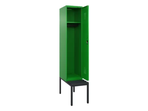 locker met bank,HxBxD 2120x400x815mm,1vak,vak B 400mm,cilinderslot
