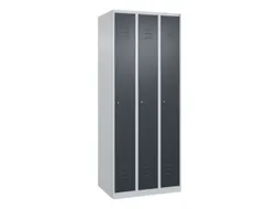 locker,HxBxD 1850x750x500mm,3vak,vak B 250mm,cil.-slot,staand op vloer