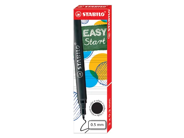 Rollerpenvulling Stabilo Easy Original Zwart 0.5Mm