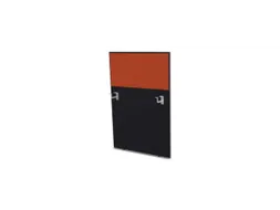 baliepaneel,v. bureau,aanbouw rechts,B 800mm,CC-zwart,BN3012-oranje