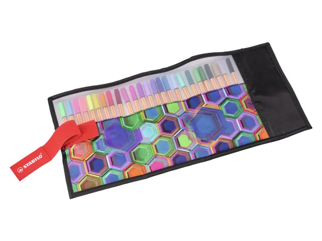 Fineliner STABILO point 88/25 Arty rollerset zwart fijn ass 25st