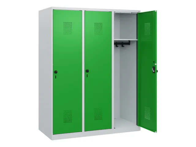 schoollocker,HxBxD 1530x1200x500mm,3vak,vak B 400mm,draaigrendel