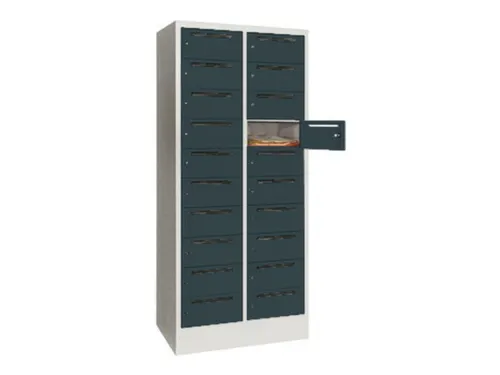 Postsorteerkast 1850x830x500mm 2x10 Vakken Ral7035 Front Ral7016