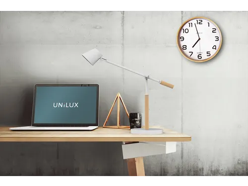 Bureaulamp Unilux Vicky led hout wit