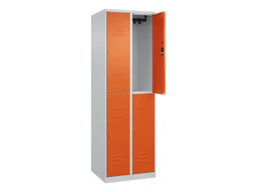 dubbeldekse locker,HxBxD 1850x600x500mm,2x2vak.,vak B 300mm
