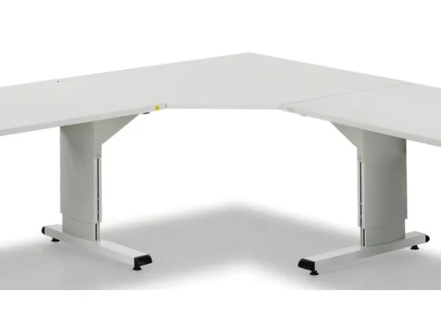 ESD-koppelelement voor montagetafel 90° BxD 800x800mm blad grijs hoek