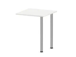 aanbouwtafel,i.h.v.,HxBxD 720-840x600x600mm,2voeten verchroomd,Bl-wit - 1