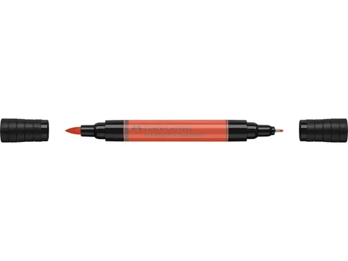 Tekenstift Faber-Castell Pitt Artist Pen duo marker 118 scharlakenrood