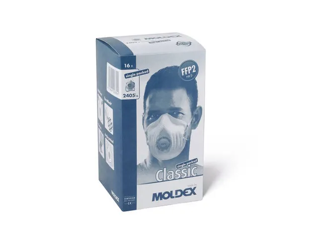 Moldex stofmasker Classic FFP2 NR D Ventex Klima-ventiel 16 Stuks