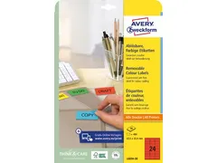 Gekleurde Etiketten Avery Zweckform 63,5x33,9mm Rood 480 stuks