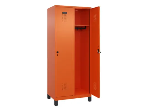 locker,HxBxD 1950x800x500mm,2vak,vak B 400mm,draaigrendel,voeten