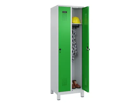 locker,HxBxD 1950x600x500mm,2vak,vak B 300mm,draaigrendel,voeten