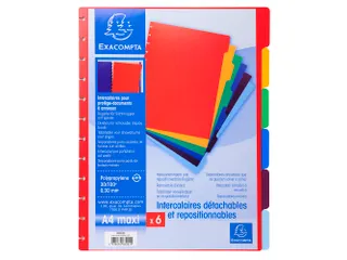 Tabbladen PP A4 voor showalb/ring 6 tabs - 4