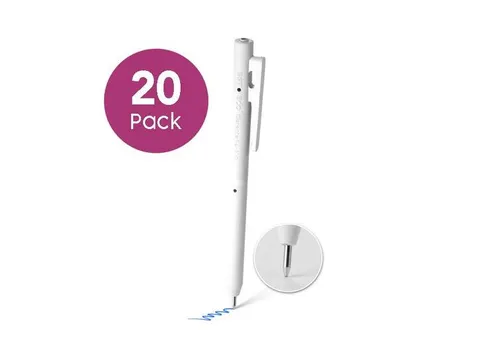 Eco v2.0 DetectaPen met clip wit blauwe inkt detecteerbaar 20 stuks