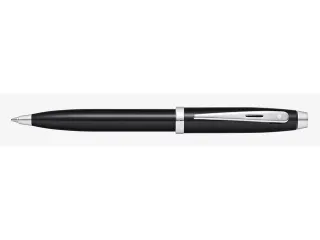 Balpen SHEAFFER 100 E9338 Glossy black lacquer chrome plated - 1