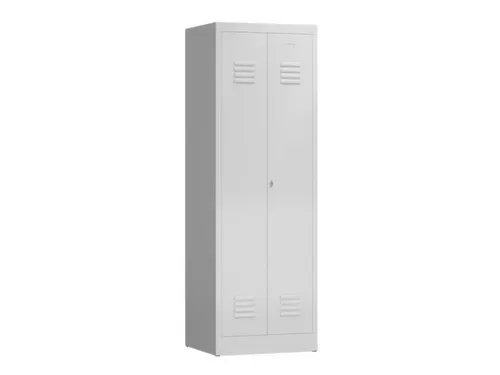 garderobekast HxBxD 1800x590x500mm 2vak klink RAL9003