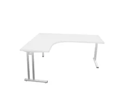 bureau in vrije vorm,HxBxD 740x1800x1600mm,vrije vorm,Bl-wit