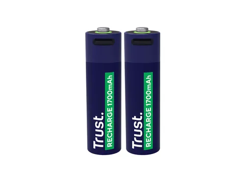 Batterij Trust USB-C oplaadbaar AA 2 stuks