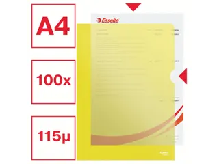 L-map Esselte Standaard A4 Pp Geel 0.11mm - 4