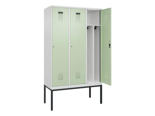 locker voor scheiding van kleding,HxBxD 2120x1200x500mm,3vak