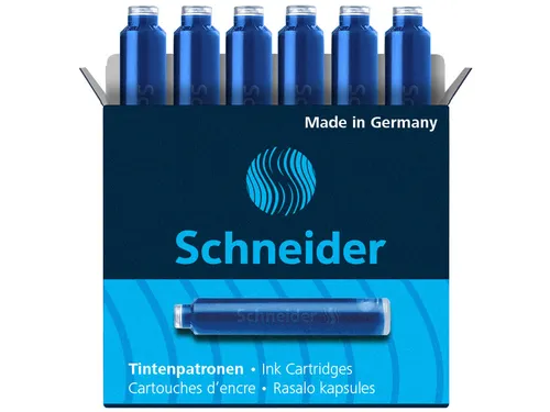 Inktpatroon Schneider Blauw 6 stuks