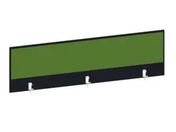 baliepaneel,v. bureau,aanbouw achter,B 1600mm,CC-zwart,BN7048-groen