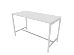 statafel,HxBxD 1070x1800x800mm,hoekig,met 4-voeten wit,blad wit