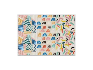 Placemat 45x32cm PVC Kleurrijke Vormen 6 Stuks - 1
