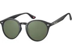 Zonnebril Montana met groen G15 rond glas zwart