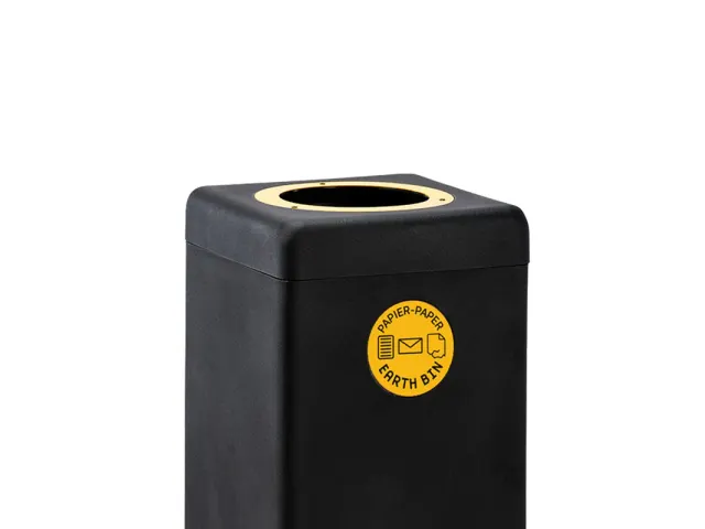 Afvalbak 90 liter EarthBin Geel Zwart