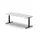 Elektrisch ihv Vergadertafel Vatvorm 2000x800mm Zwart+Lichtgrijs Blad