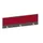 baliepaneel bureau aanbouw achter MS-donkergrijs BN4011-rood 1600mm