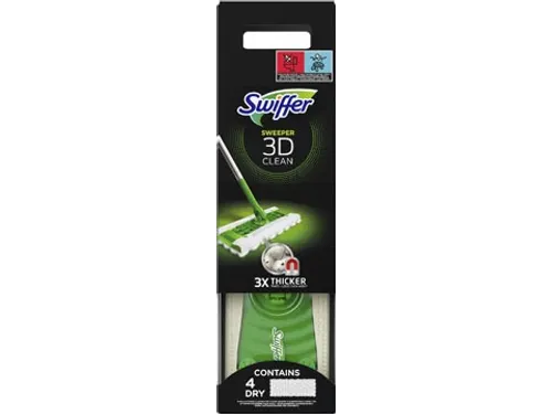 vloerreiniger 3D Clean starterkit 4 droge en 2 vochtige stofdoekjes