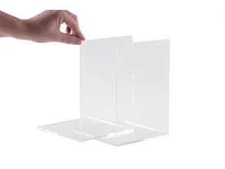Boekensteun MAUL acryl 12x12x17cm set 2 glashelder - 4