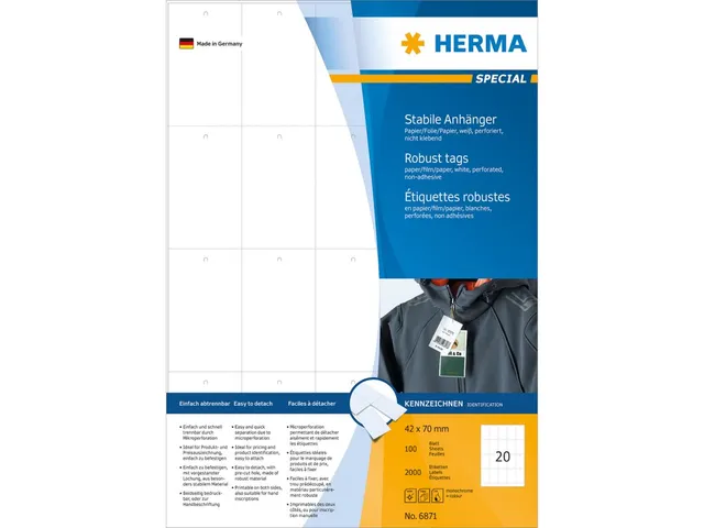 Stevige Labelhangers 6872 A4 52.5x93.5