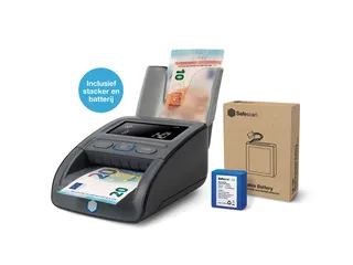 Valsgeld detector Safescan 155-S G2 met stacker en batterij