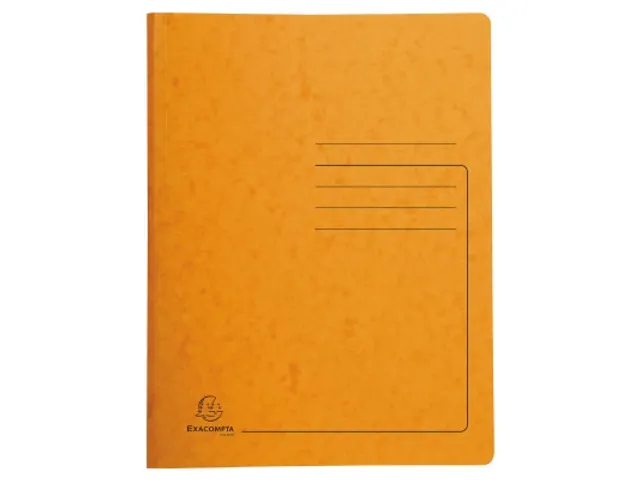 Map glanskarton 355g met veer A4 oranje