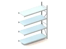 Breedvakstelling Aanbouwveld Hxbxd 2500x1851x650mm 4 Stalen Legborden